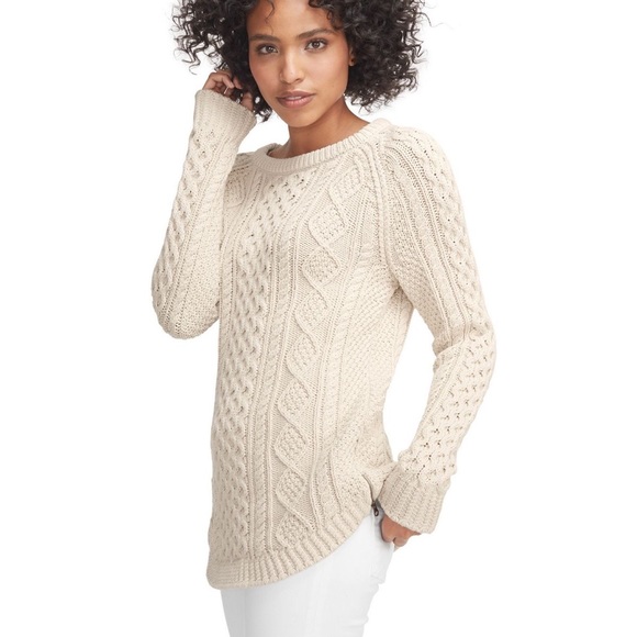 L.L. Bean | Sweaters | Ll Bean Womens Signature Cotton Fisherman Tunic  Sweater | Poshmark
